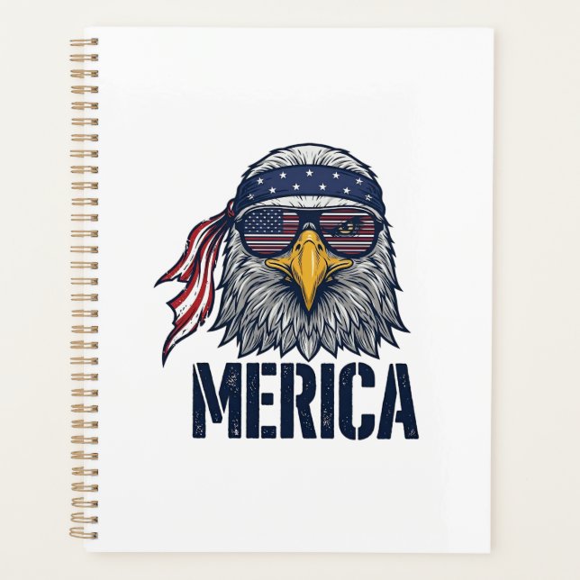 Conception de T-shirt Eagle Merica Patriotique Vin (Devant)