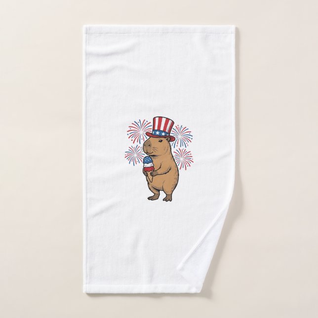 Conception de T-shirt Feux d'Artifice Crème Glacée (Serviette à main)
