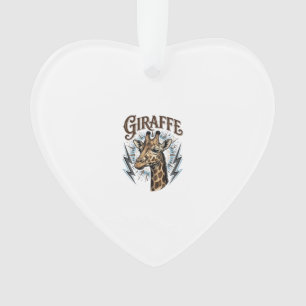 Conception de T-Shirt Foudre Girafe Gravée Vintage