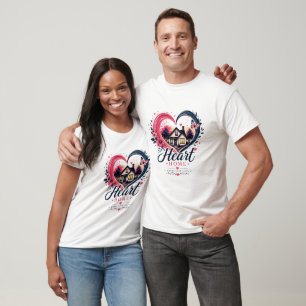 Conception de T-Shirt Graphique Heart Home - Amour