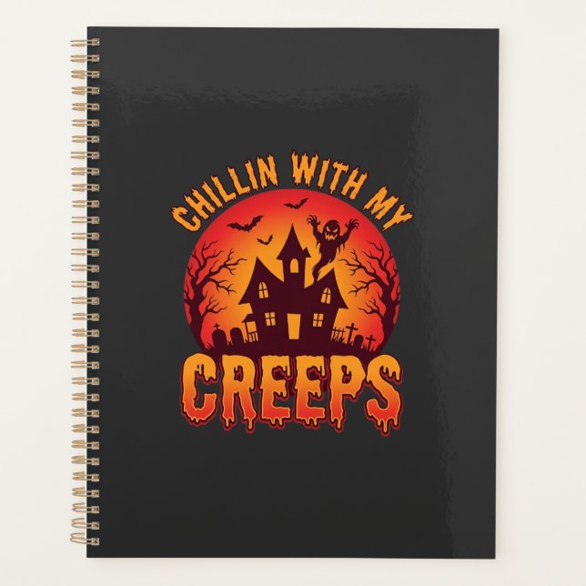 Conception de T-Shirt Halloween Chillin With My Cr (Devant)
