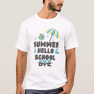 Conception de T-Shirt Hello Summer Bye School