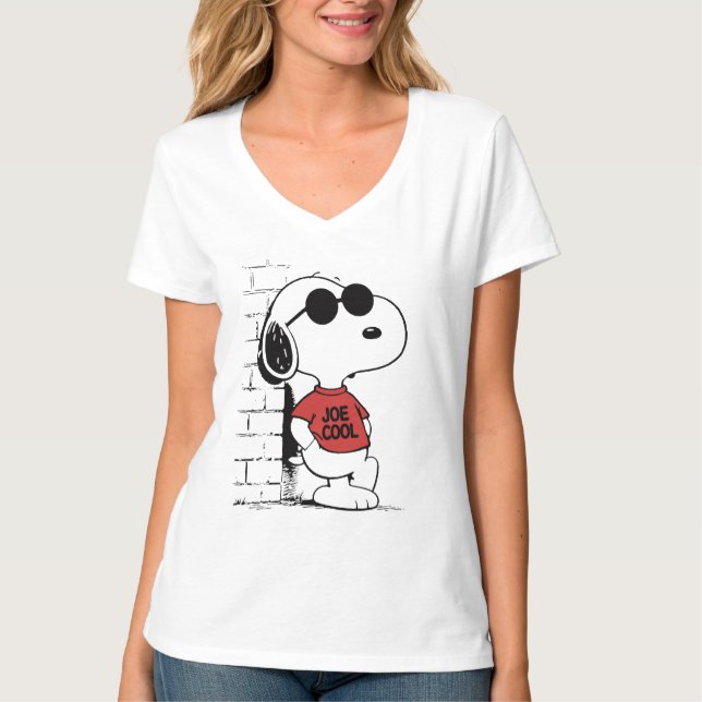 Conception de T-Shirt Joe Cool Snoopy | Dessin Ani (Devant)