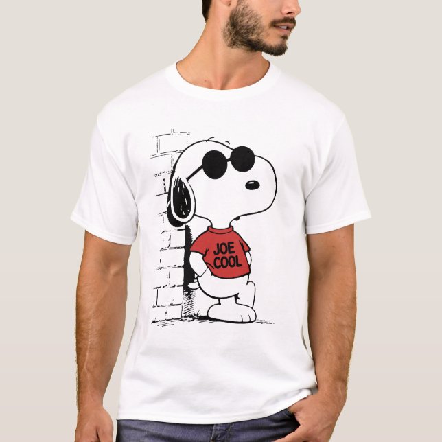 Conception de T-Shirt Joe Cool Snoopy | Dessin Ani (Devant)