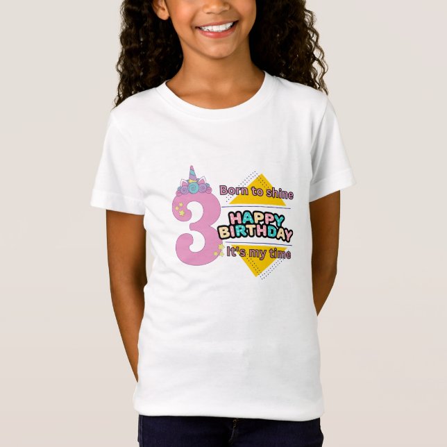 Conception de t-shirt licorne mignonne pour annive (Devant)