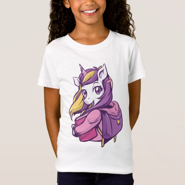 Conception de t-shirt licorne pour l'école (Devant)
