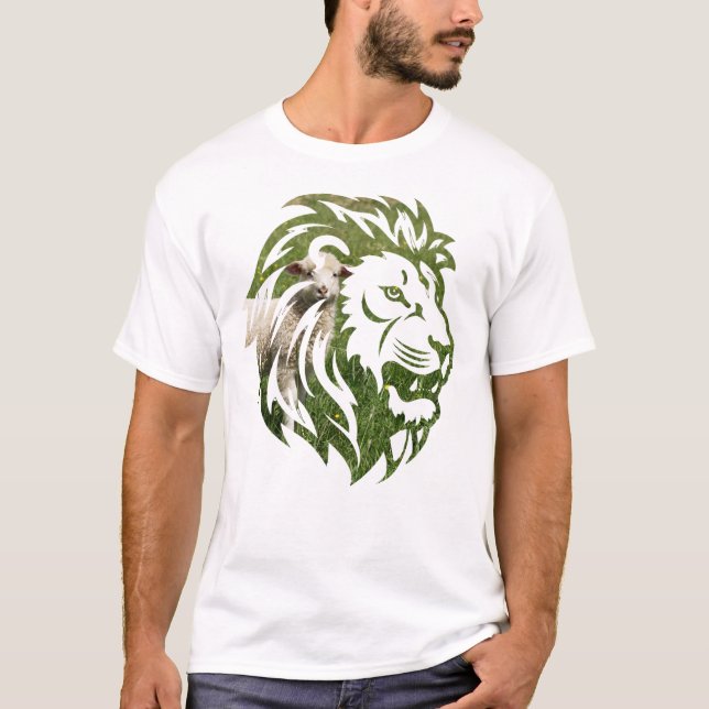 Conception de T-shirt Lion et agneau (Devant)