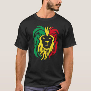 Conception de T-shirt LION RASTAFARIEN pour hommes