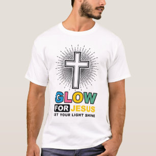 Conception de t-shirt lumière de croix chrétienne