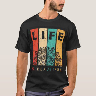 Conception de T-shirt mandala « La vie est belle »