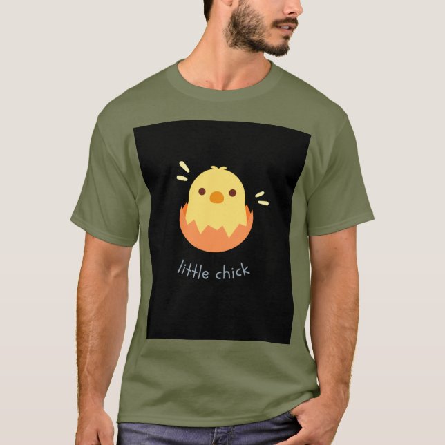 Conception de T-Shirt Mignonne de Couleur Verte de (Devant)