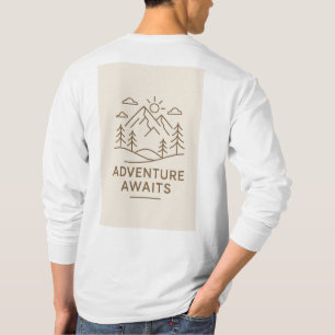 Conception de T-shirt Minimal Line-Art « L'Aventur