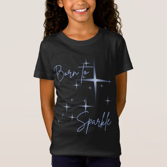 Conception de T-Shirt Né pour Briller (Devant)
