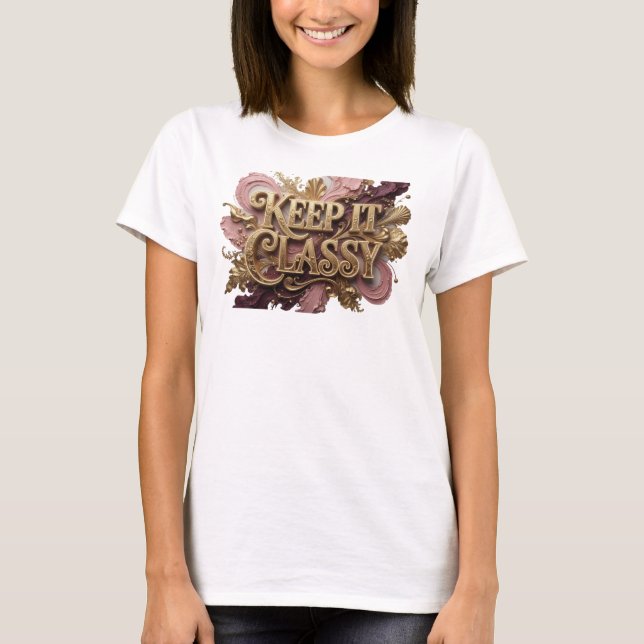 Conception de T-shirt Orange Edgy KEEP IT CLASSY (Devant)