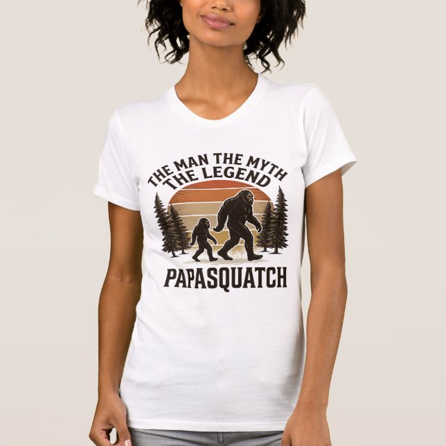 Conception de t-shirt Papa Squatch Bigfoot Papa Vi (Devant)