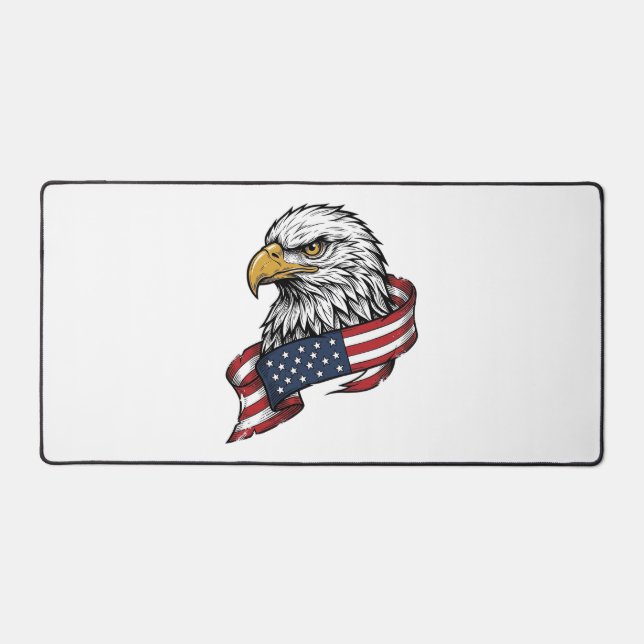 Conception de T-shirt patriotique avec aigle gravé (Recto)