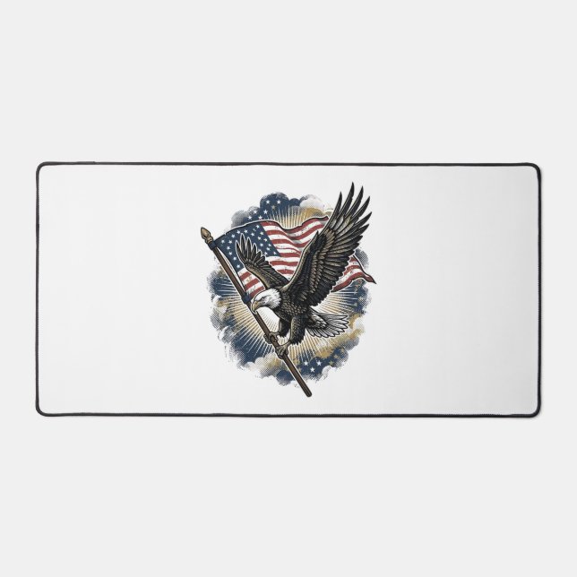 Conception de T-shirt Patriotique Drapeau Aigle Vi (Recto)