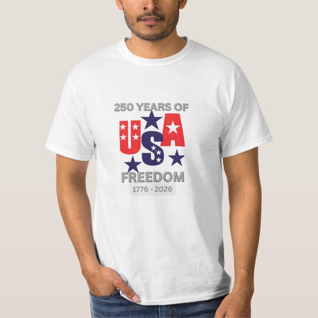 Conception de T-shirt pour 250 ans de États-Unis (Devant)