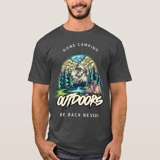 conception de t-shirt pour amateurs de camping drô