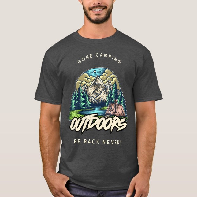 conception de t-shirt pour amateurs de camping drô (Devant)