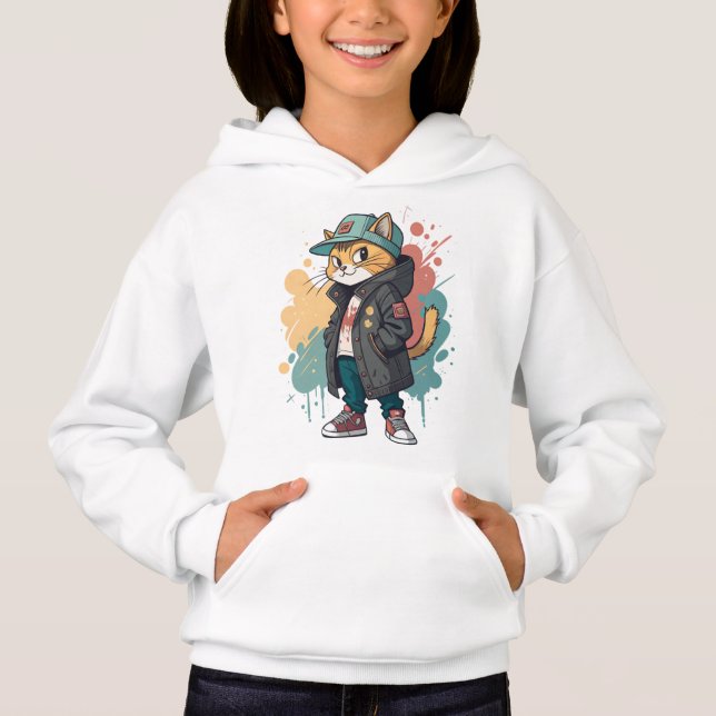 Conception de T-Shirt pour Enfants Street Cat Vibe (Devant)