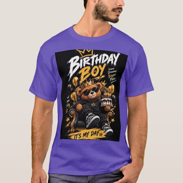 Conception de T-Shirt pour garçon d'anniversaire – (Devant)