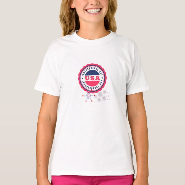 Conception de T-shirt pour la fête de l'indépendan (Devant)