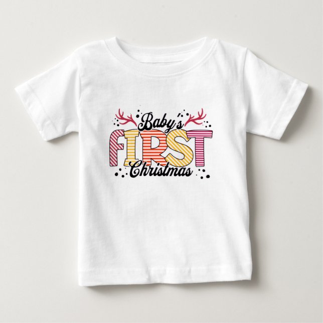 Conception de t-shirt pour le premier Noël de bébé (Devant)