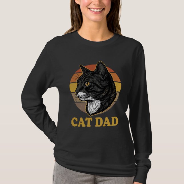Conception de T-shirt pour papa amateur de chats r (Devant)
