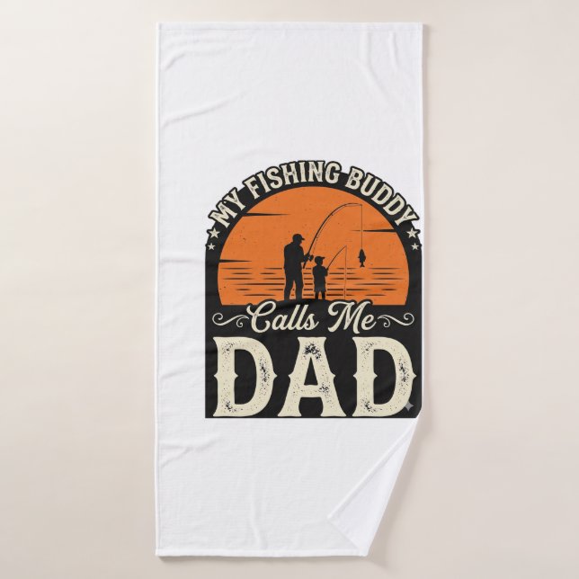 Conception de T-shirt pour papa, copain de pêche v (Serviette de bain)