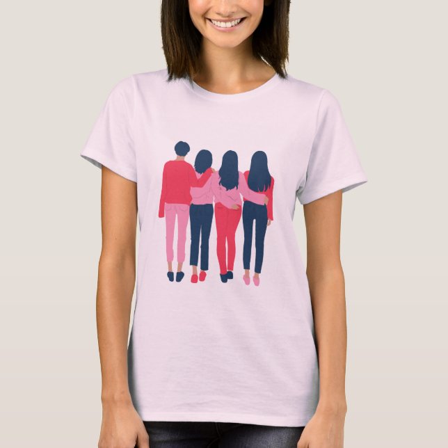 Conception de T-Shirt pour quatre jeunes filles  (Devant)