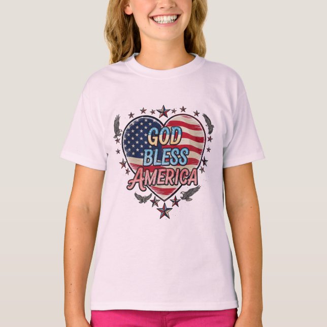 Conception de T-shirt « Prière de la liberté Dieu  (Devant)