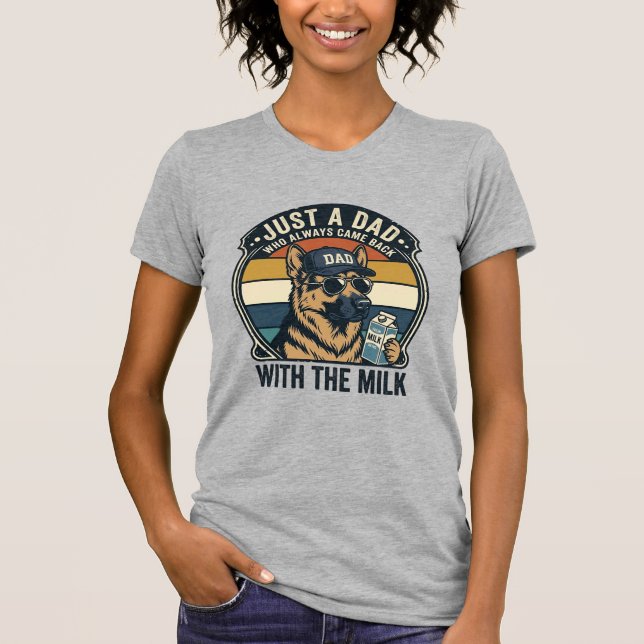 Conception de T-shirt rétro lait drôle de père She (Devant)