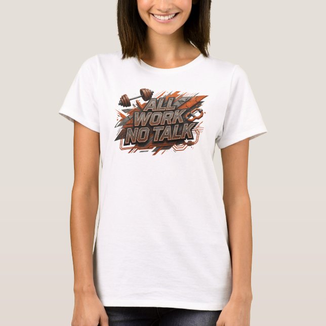 Conception de T-shirt Rose ATTRAYANTE TOUT TRAVAIL (Devant)
