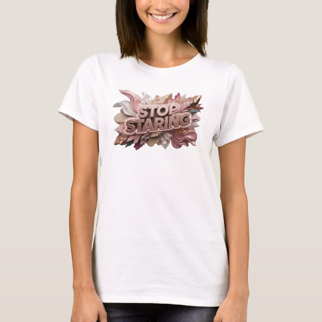 Conception de T-shirt Rouge FROID STOP REGARDER (Devant)