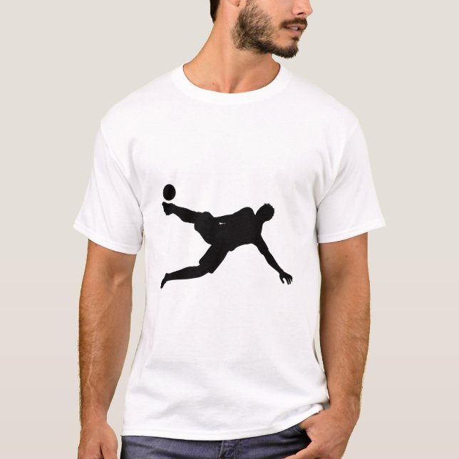 Conception de T-Shirt Silhouette de Joueur de Foot (Devant)