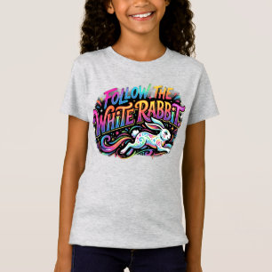 Conception de T-Shirt Suivez le Lapin Blanc