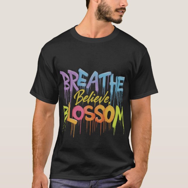 Conception de t-shirt Tee Bloom arc-en-ciel (Devant)