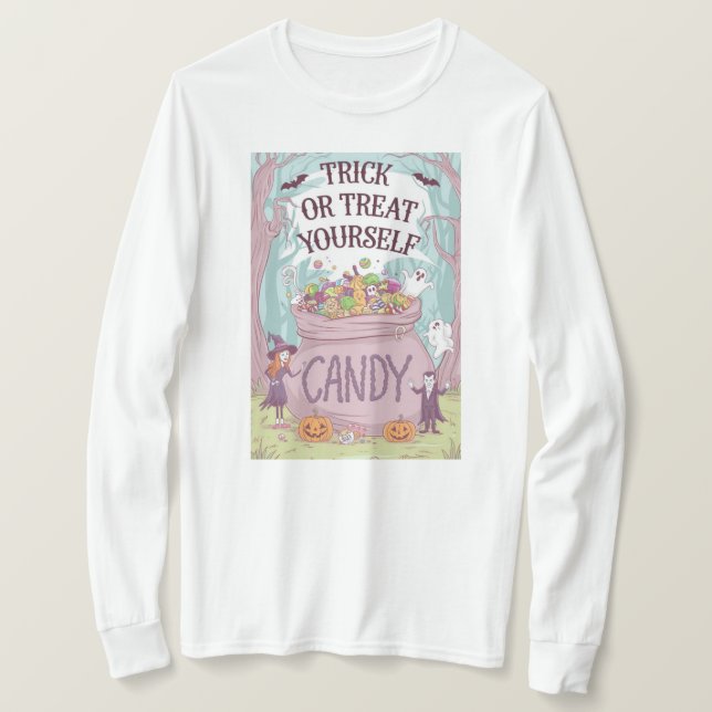 Conception de T-Shirt "Trick or Treat Yourself" po (Design devant)