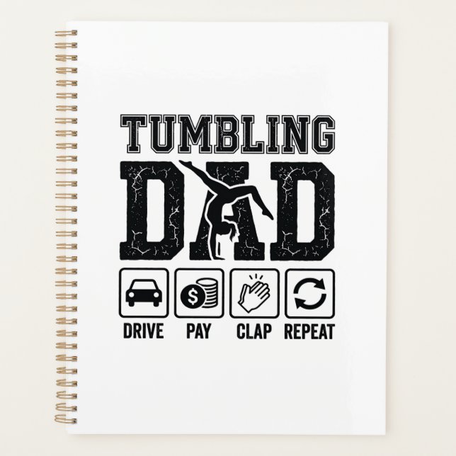 Conception de T-Shirt Tumbling Dad Drive Pay Clap  (Devant)