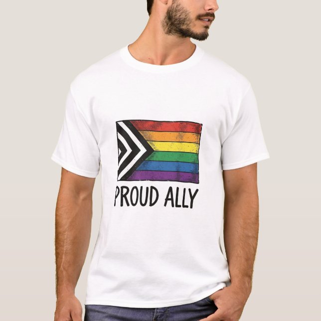 Conception de T-Shirt vecteur de drapeau de fierté (Devant)