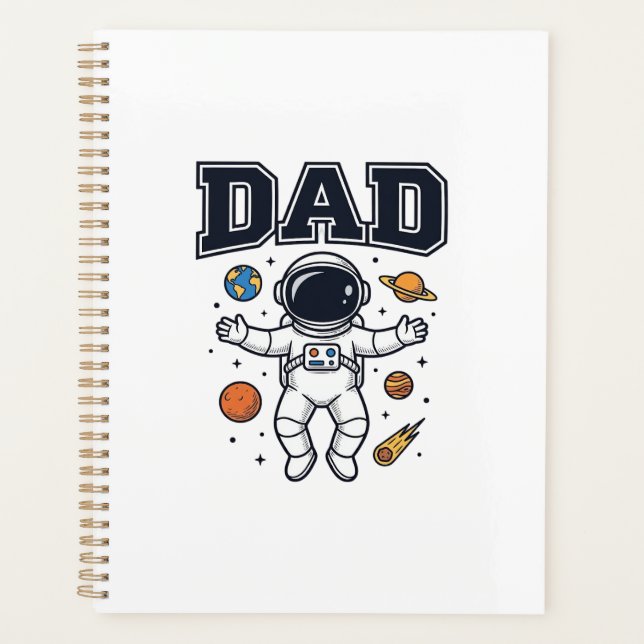 Conception de T-shirt Vector Space Astronaute Papa (Devant)