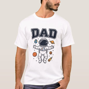 Conception de T-shirt Vector Space Astronaute Papa