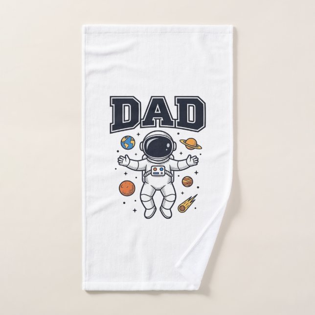 Conception de T-shirt Vector Space Astronaute Papa (Serviette à main)