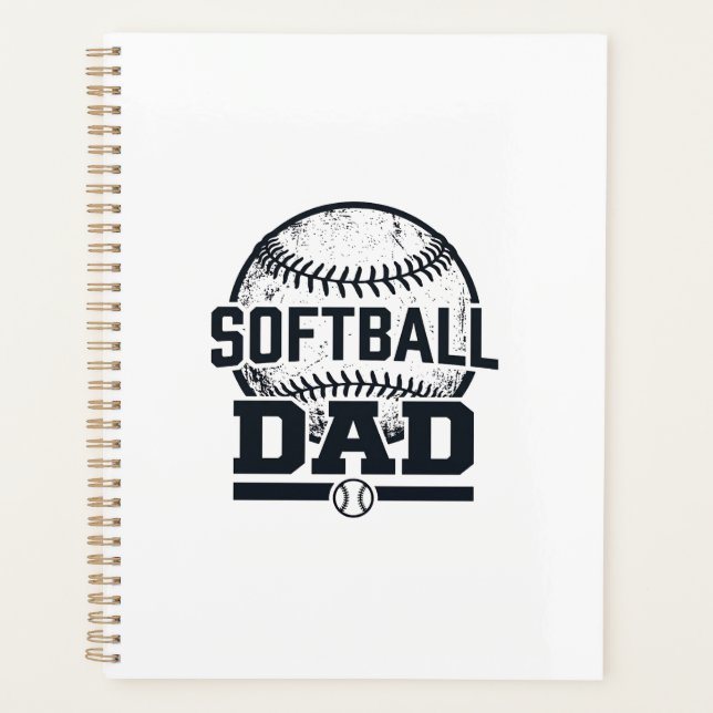 Conception de T-Shirt Vectoriel Papa Softball Vint (Devant)
