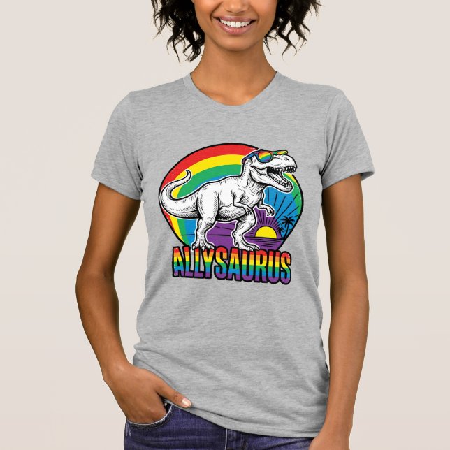 Conception de T-Shirt Vintage Allysaurus Dinosaure (Devant)