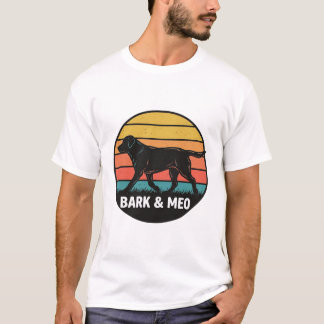 Conception de T-shirt vintage Bark And Meo Dog Sun