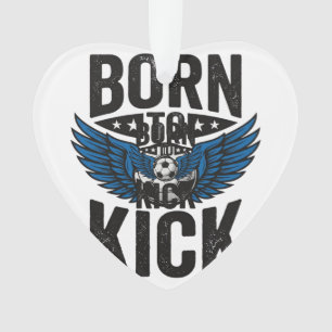Conception de T-Shirt Vintage Born To Kick Soccer 