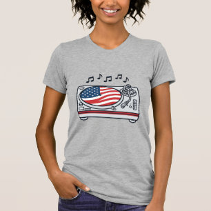 Conception de T-shirt vintage de musique de platin