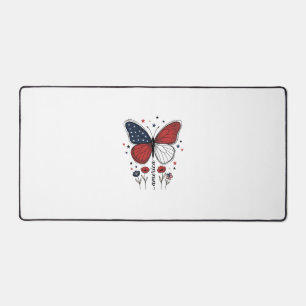 Conception de T-shirt vintage papillon patriotique
